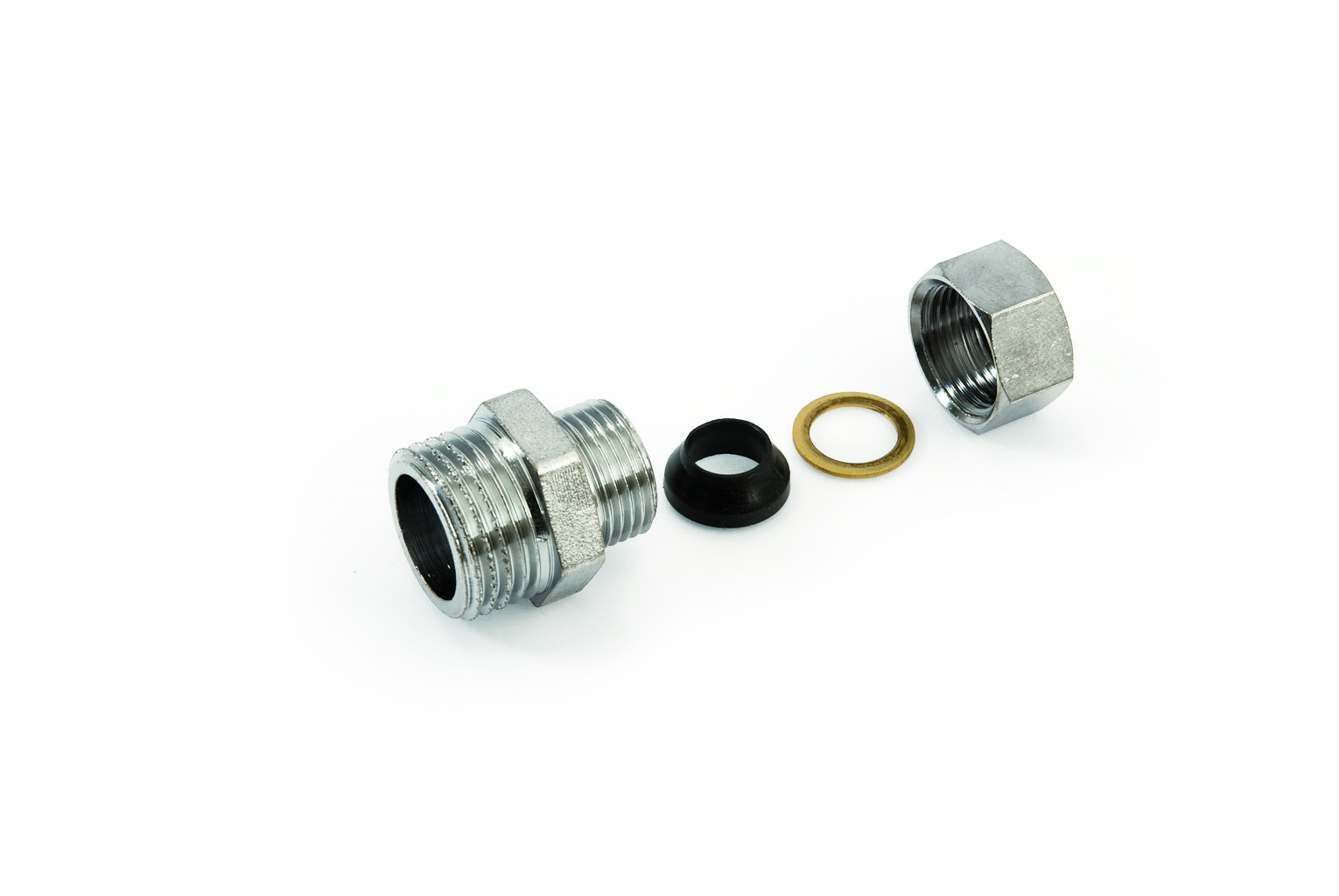 NIPPLE OTTONE CROMATO M1/2X10