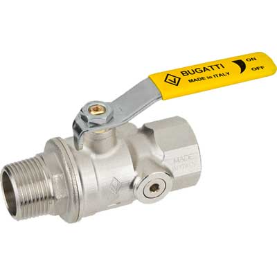 VALVOLA GAS MF3/4 PRESA PRESSIONE LEVA