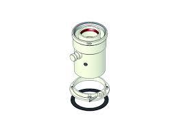 TRONCHETTO COASSIALE FLANG ALLUMINIO 60/100