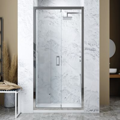 LATO BOX DOCCIA GALILEO PORTA LIBRO 86-90 VETRO TRASPARENTE 6MM