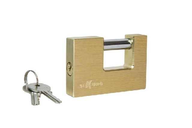 LUCCHETTO OTTONE RETTANGOLARE 75MM