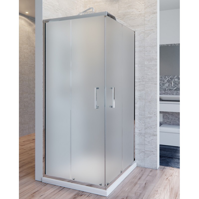 LATO BOX DOCCIA LUX 60-70 VETRO STAMPATO 4MM